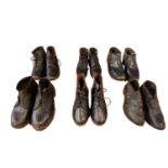 Six pairs of late 19th / early 20th Century boots / clogs