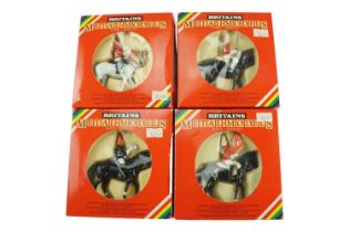 Four boxed Britains 'Metal Models' diecast cavalry figures