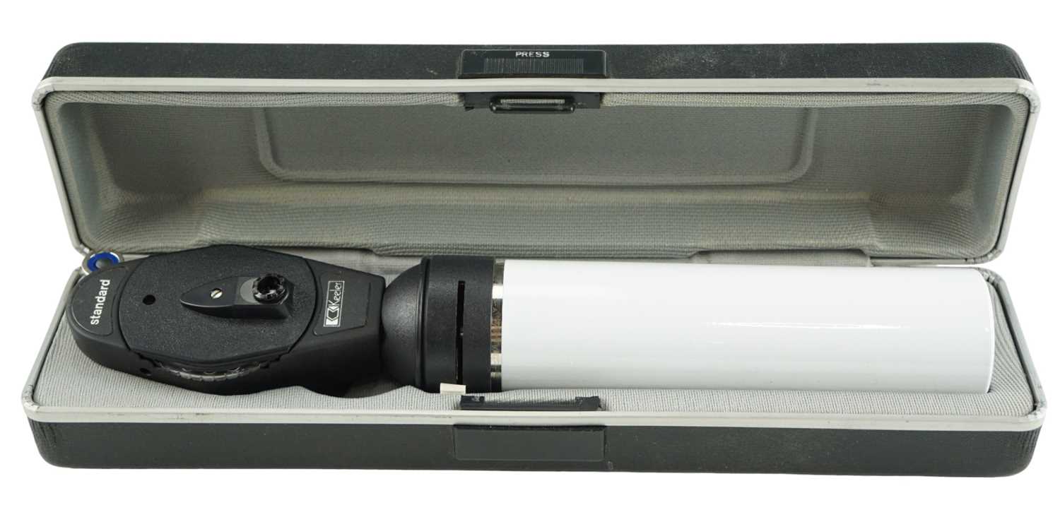 A cased Keeler Standard Ophthalmoscope