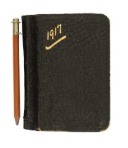 A 1917 personal diary, inscribed with brief entries recording generally routine and mundane events