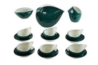 A six piece "Dorota" Cmielow Porcelain Works coffee set designed by Lubormir Tomaszewski, circa 1962