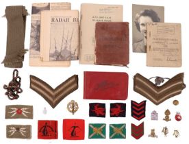 A Second World War ATS document and insignia group, that of W/158727 Cpl M N Cansell, 558 Heavy