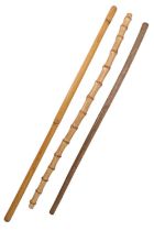 Three various wooden swagger sticks / canes Qty: 3