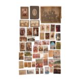 A quantity of Victorian and later cartes des visites, cabinet cards, portrait photographs and