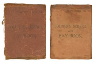 Two Second World War British army soldiers' AB64 Service and Pay Books