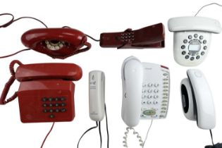 Five 1980s/ 1990s British Telecom telephones including a 'Tribune' and a 'Trimtel'