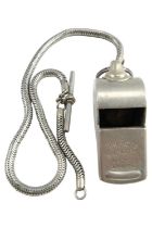 A British Railway Midland Acme Thunderer whistle and chain