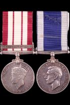A George VI Naval General Service Medal with Palestine 1936-1939 claps and Royal Navy Long Service