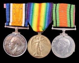 British War, Victory and Defence Medals to 3017 Pte W Thompson, Westmorland and Cumberland Yeomanry