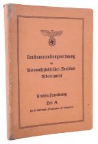 A German Third Reich 1938 Reich Administration regulations book