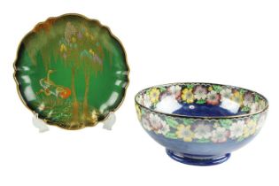 A Carlton Ware "Best Ware" chinoiserie bowl, number 2037, together with a Maling bowl, former 23 cm