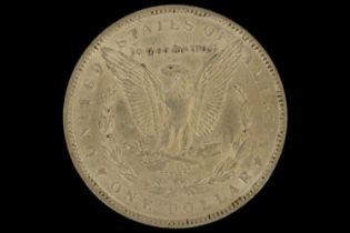 An 1890 silver US "Morgan Dollar" one dollar coin