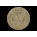 An 1879 silver US "Morgan Dollar" one dollar coin