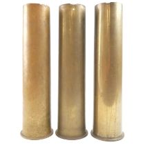 1918 and Second World War 12-pounder brass shell cases