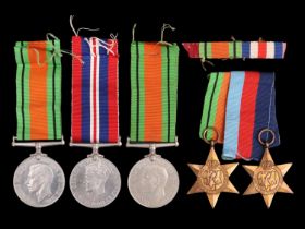 Five various Second World War campaign medals