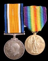 British War and Victory medals to 36775 Pte F Atkinson, Border Regiment