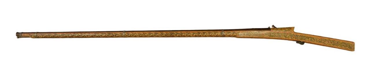 An 18th / 19th Century Indian matchlock toradar, 192 cm. [ musket ]
