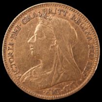 A Victorian 1897 gold half sovereign coin