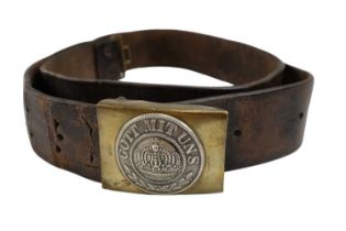 An Imperial German Prussian army belt buckle and belt
