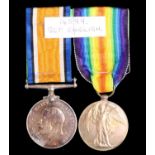 British War and Victory medals to 14599 A Sjt A English, Border Regiment