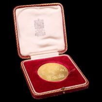 A cased Institution of Locomotive Engineers Gold Medal awarded to R A Riddles, 1953, marked '18ct'