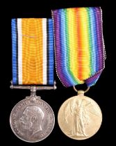 British War and Victory medals to 26294 Pte J Calvert, Border Regiment