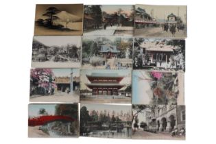 A group of early 20th Century Japanese postcards