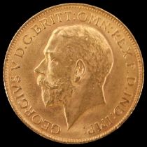 An Edwardian 1911 gold sovereign coin