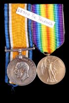 A British War and Victory Medals to 25900 Pte J Telford, Border Regiment