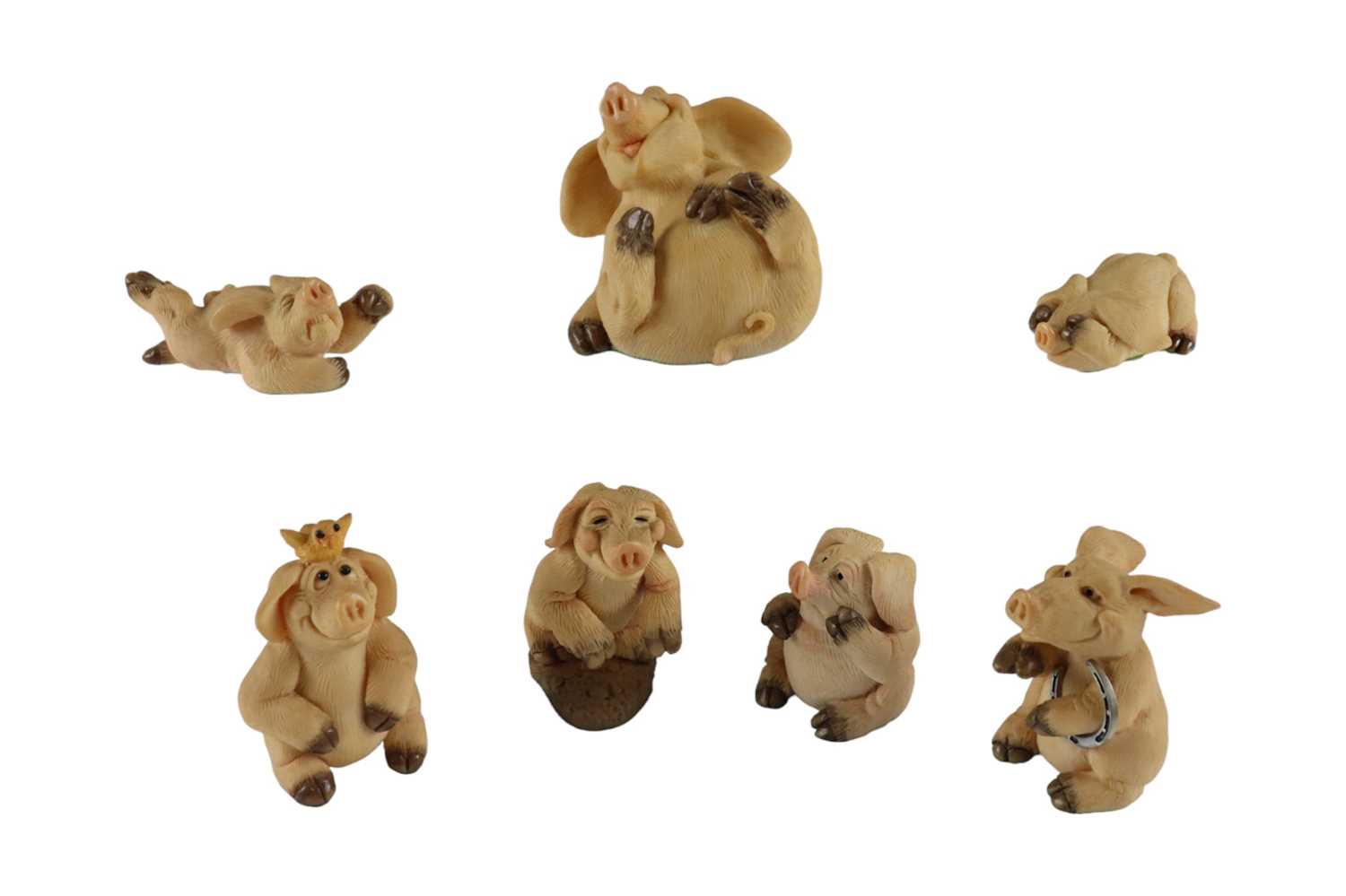 A group of boxed Piggin' pig figurines by David Corbridge (Collectible World Studios) including - Image 5 of 5