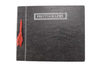 A personal family photograph album including images of quarries, Stone Henge, social and sporting