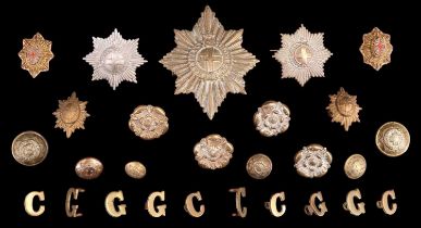 A group of Coldstream Guards cap and other badges and insignia