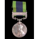 An India General Service Medal with Waziristan 1921-24 clasp to 3591113 Pte J Cartwright, Border