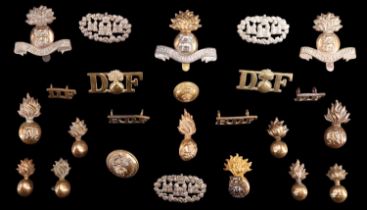 A group of Royal Dublin Fusiliers cap and other badges and insignia