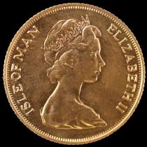 An Elizabeth II 1973 gold half sovereign coin
