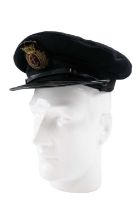 A Second World War Merchant Navy officer's cap