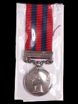 An India General Service Medal with Waziristan 1894-5 clasp to 2451 Pte W Stewart, 2nd Battalion