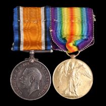 British War and Victory medals to 28859 Pte H C King, Border Regiment