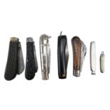 Seven various vintage folding clasp knives