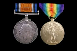 British War and Victory medals to 36801 Pte T Faragher, Border Regiment