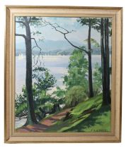 Henry Nicholas Almond (1913-2000) A charming, summertime study of a Lake District lake from a