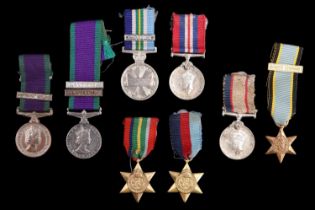 A collection of British medal miniatures