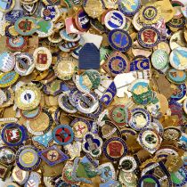 A large quantity of late 19th Century and later Bowling Club / Association enamelled pin badges