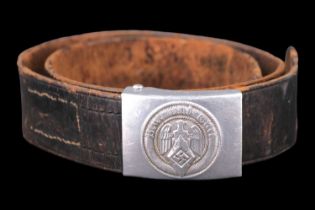 A German Third Reich Hitler Youth belt and buckle, the reverse stamped RZM M4/93