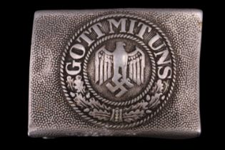 A German Third Reich army alloy belt buckle by Gustav Brehmer