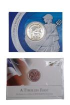 A 2005 silver bullion two pound Britannia together with a The George And The Dragon 2013 twenty