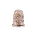 A George V silver thimble by Charles Horner, size 6, Chester, 1911