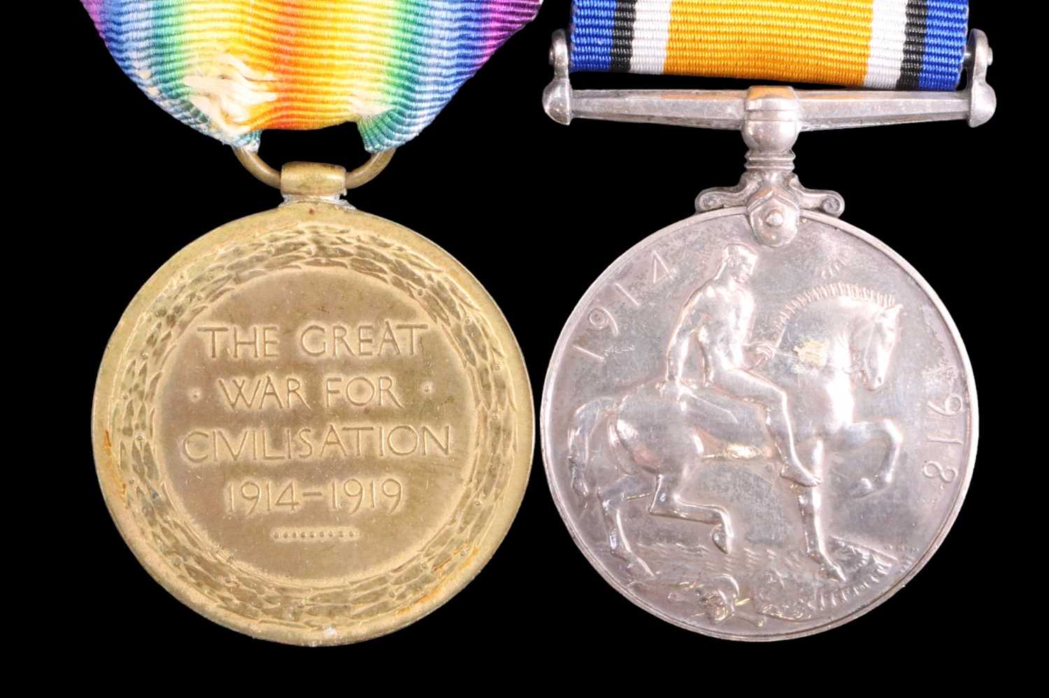 British War and Victory medals to 1120 Pte H Wilson, Border Regiment - Image 2 of 6