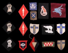 Second World War and later British army cloth formation badges