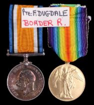 British War and Victory medals to 29139 Pte F Dugdale, Border Regiment